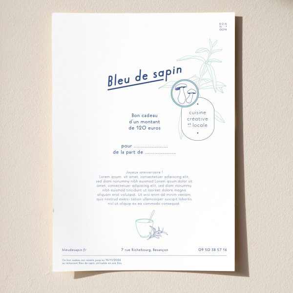 Carte cadeau Bleu de Sapin
